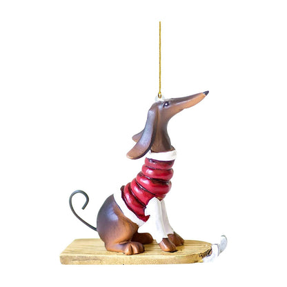 Christmas Tree Dachshund Ornament