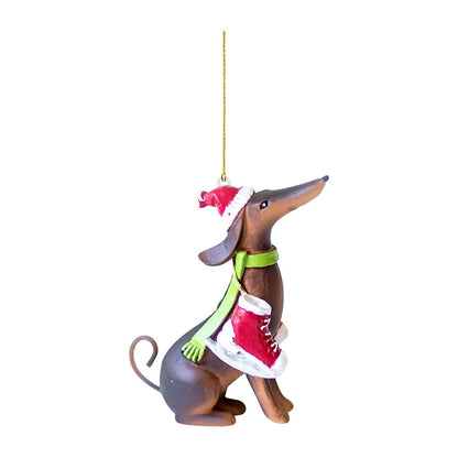 Christmas Tree Dachshund Ornament