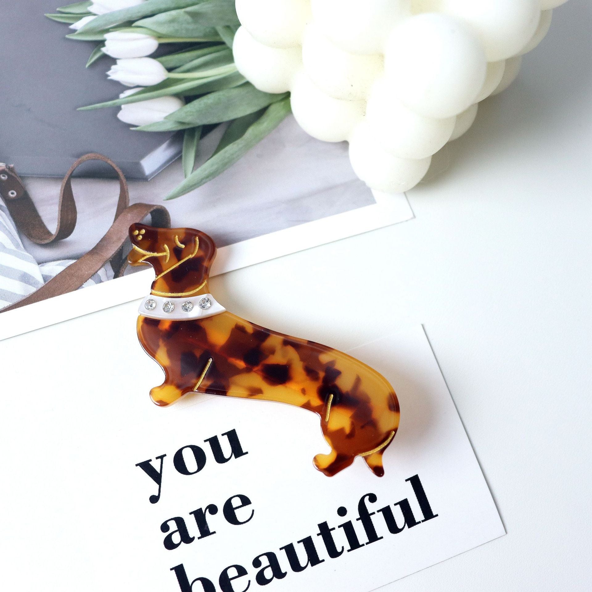 Colorful Dachshund Barrette | The Best Dachshund Gifts