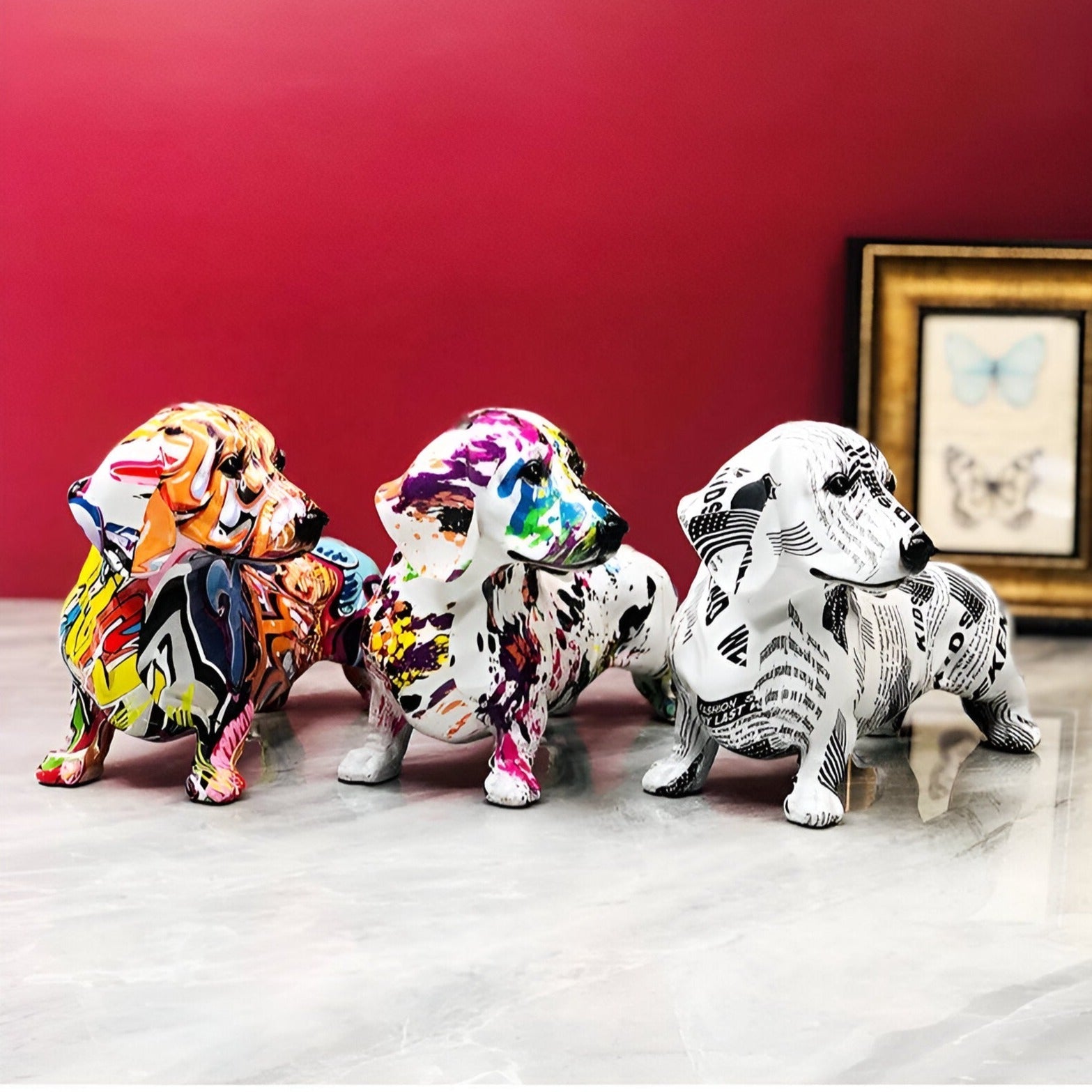 Colorful Dachshund Puppy Figurine | The Best Dachshund Gifts