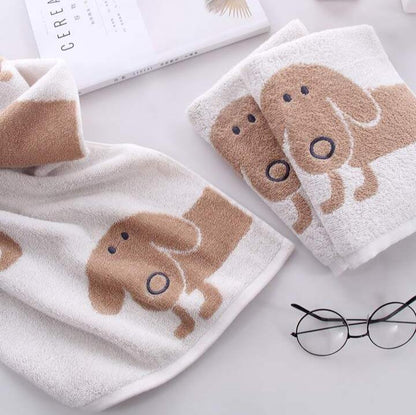 Cute Dachshund Embroidered Towel