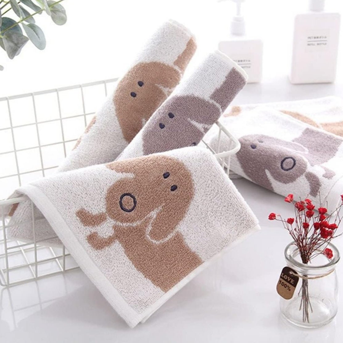 Cute Dachshund Embroidered Towel