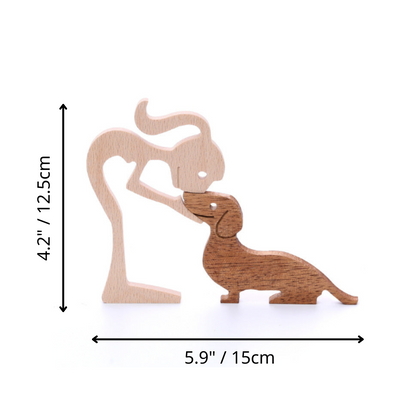 Dachshund Love Wooden Figurine | The Best Dachshund Gifts