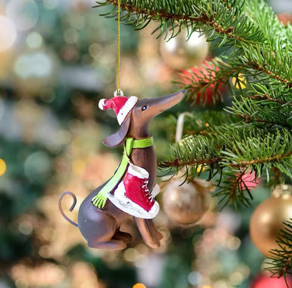 Christmas Tree Dachshund Ornament