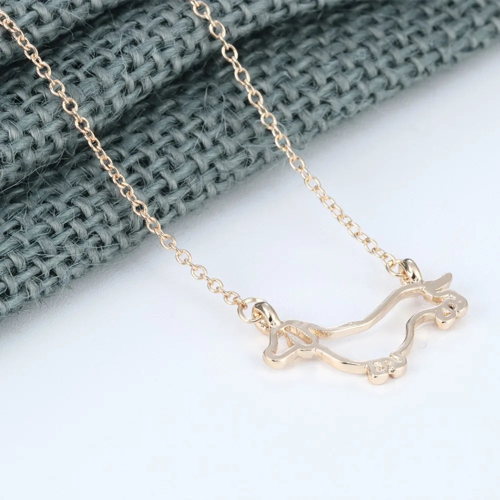 Hollow Zinc Alloy Dachshund Necklace | The Best Dachshund Gifts