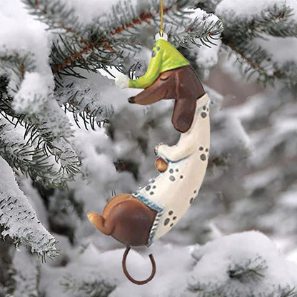 Christmas Tree Dachshund Ornament