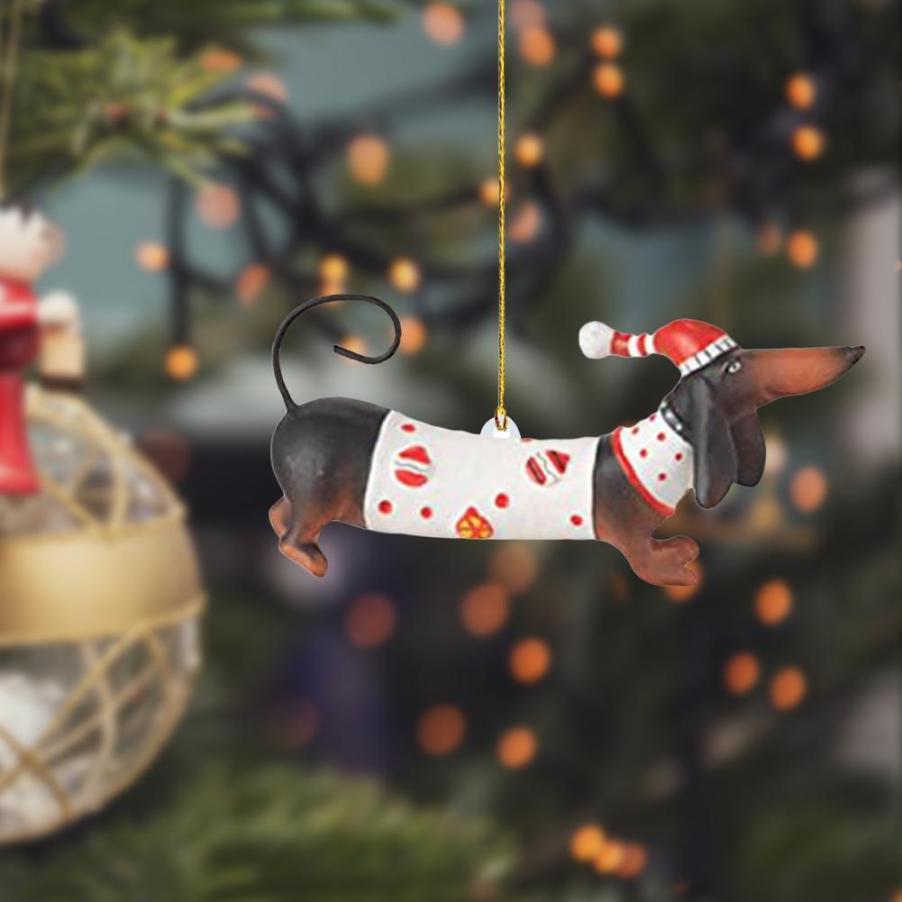 Christmas Tree Dachshund Ornament