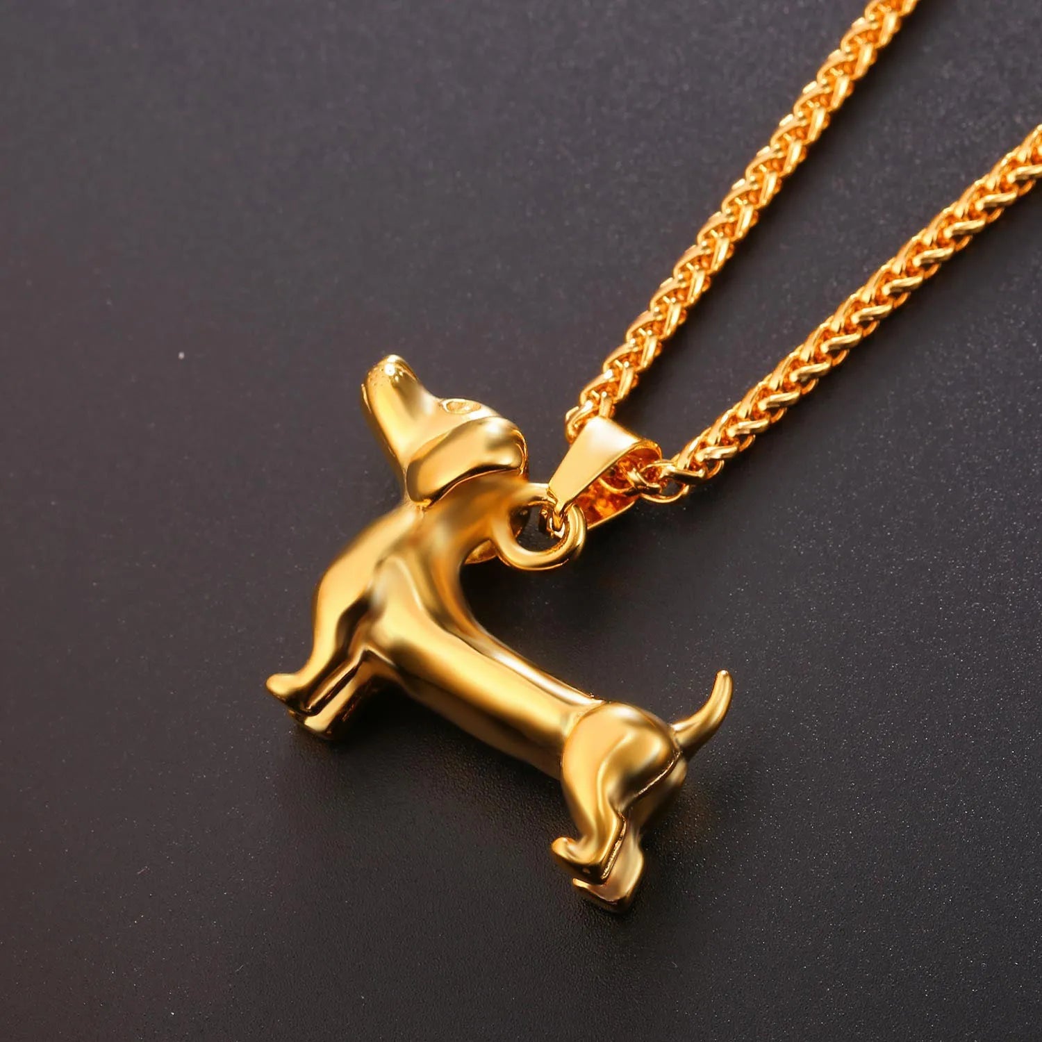 Stainless Steel 3D Dachshund Necklace | The Best Dachshund Gifts