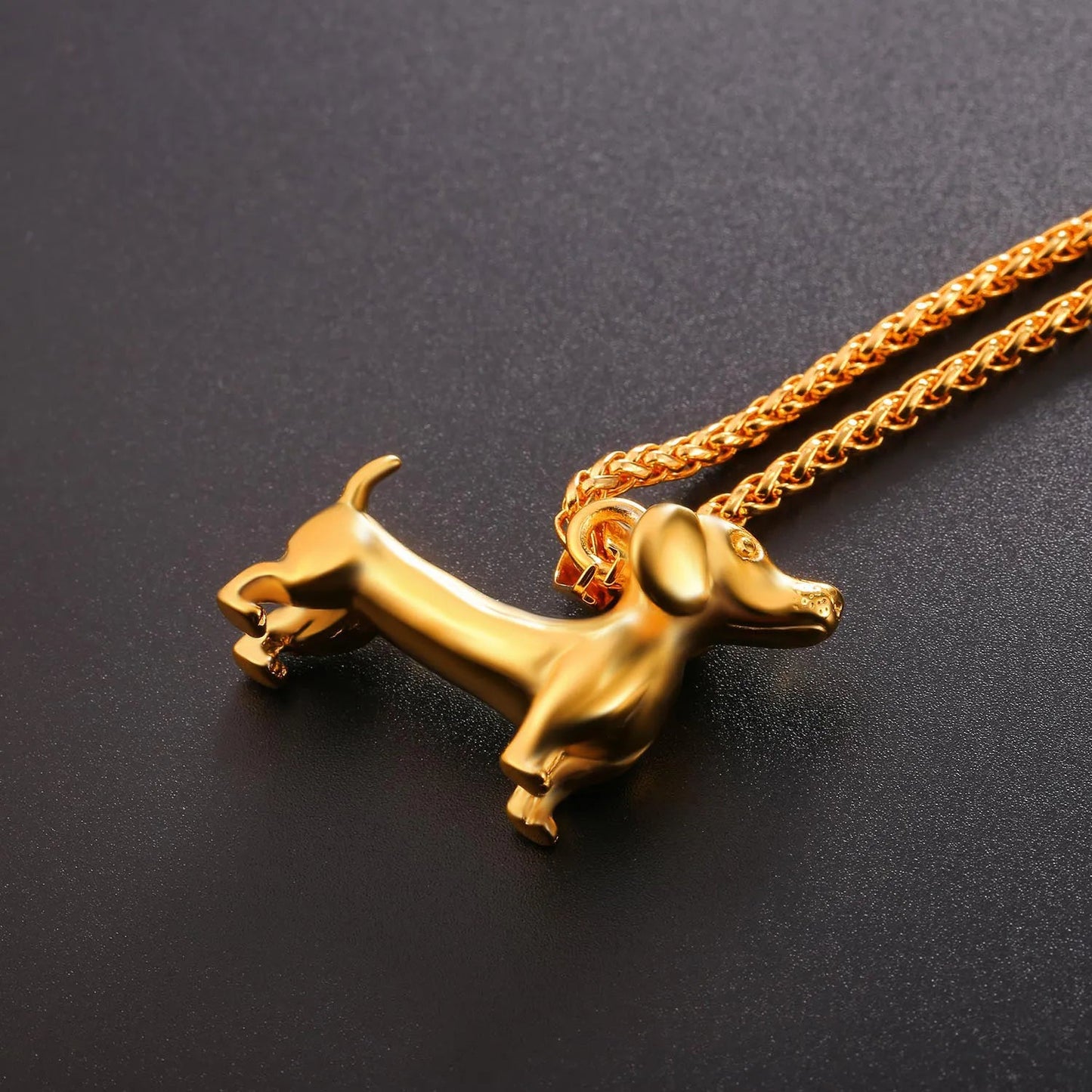 Stainless Steel 3D Dachshund Necklace | The Best Dachshund Gifts