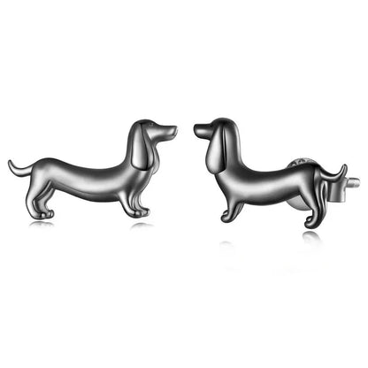 Sterling Silver Dachshund Stud Earrings | The Best Dachshund Gifts