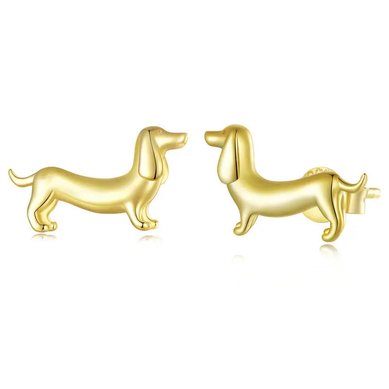 Sterling Silver Dachshund Stud Earrings | The Best Dachshund Gifts