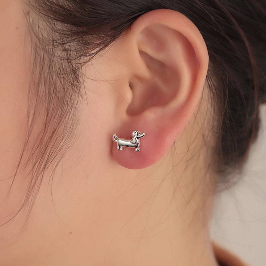 Zinc Alloy Dachshund Stud Earrings | The Best Dachshund Gifts