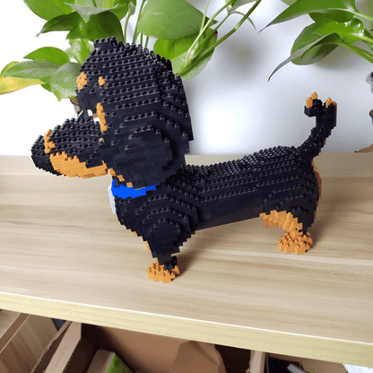 Cartoon Dachshund Micro Block Toy | The Best Dachshund Gifts