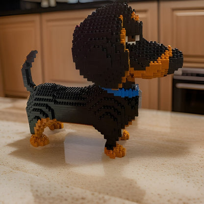 Cartoon Dachshund Micro Block Toy | The Best Dachshund Gifts