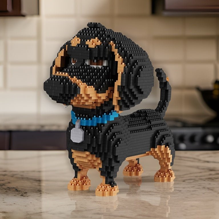 Cartoon Dachshund Micro Block Toy | The Best Dachshund Gifts