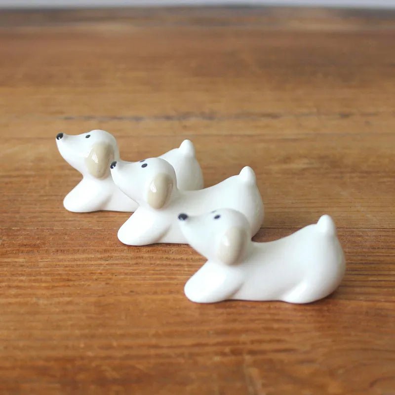 Ceramic Dachshund Chopsticks Holder Set | The Best Dachshund Gifts