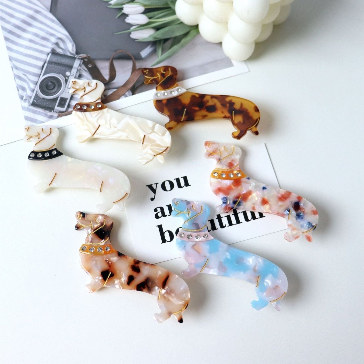 Colorful Dachshund Barrette | The Best Dachshund Gifts