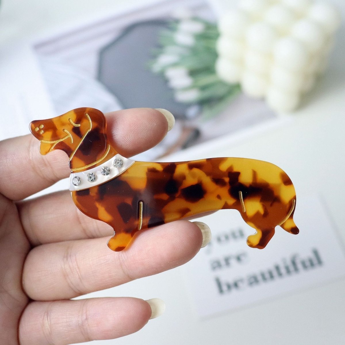 Colorful Dachshund Barrette | The Best Dachshund Gifts