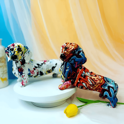 Colorful Dachshund Puppy Figurine | The Best Dachshund Gifts