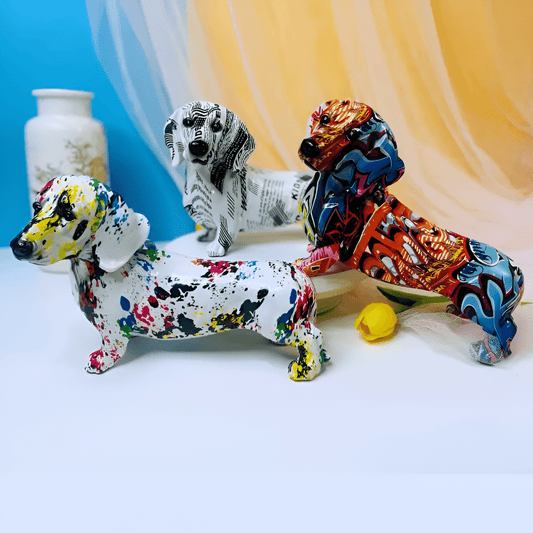 Colorful Dachshund Puppy Figurine | The Best Dachshund Gifts