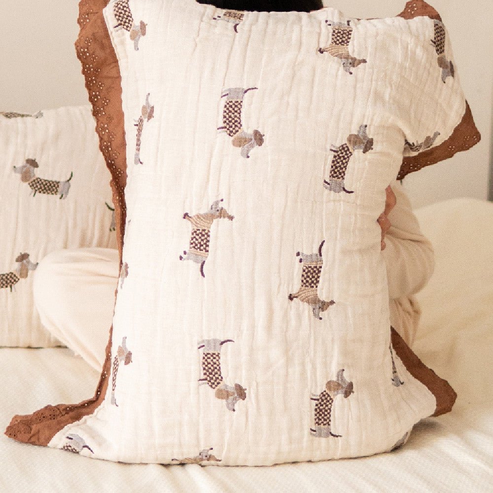 Cotton Dachshund Pillowcase | The Best Dachshund Gifts