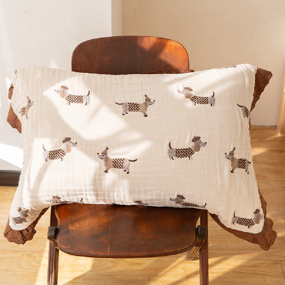 Cotton Dachshund Pillowcase | The Best Dachshund Gifts