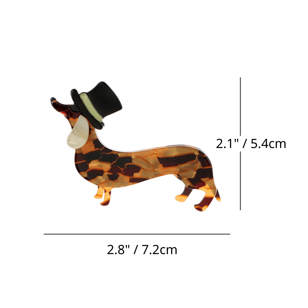 Dachshund Brooch With Hat | The Best Dachshund Gifts