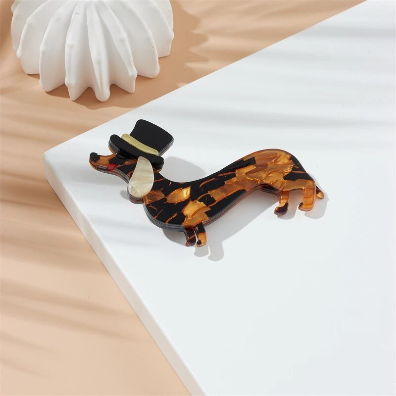 Dachshund Brooch With Hat | The Best Dachshund Gifts