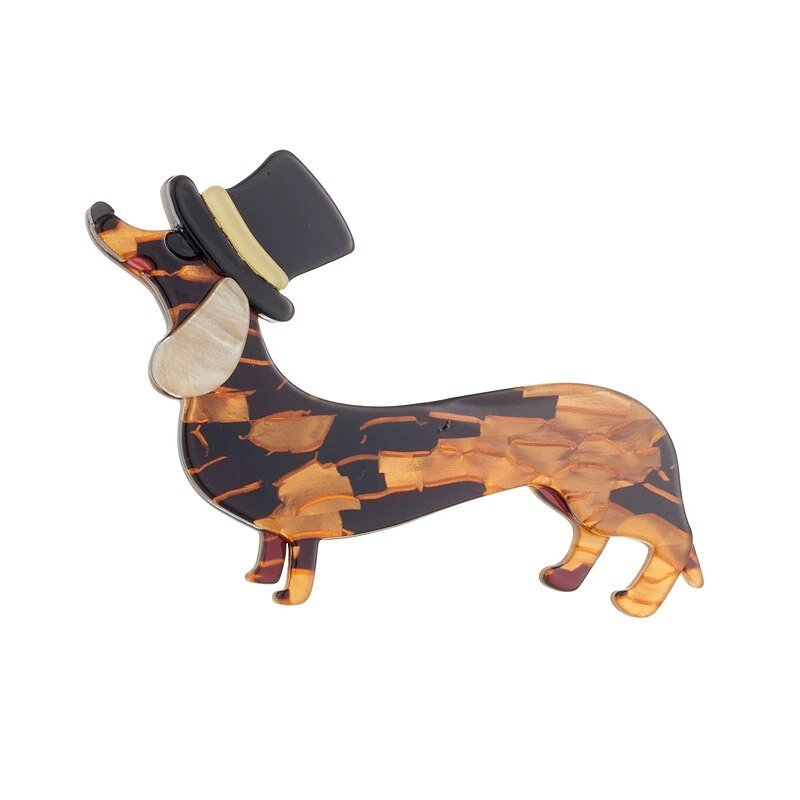 Dachshund Brooch With Hat | The Best Dachshund Gifts