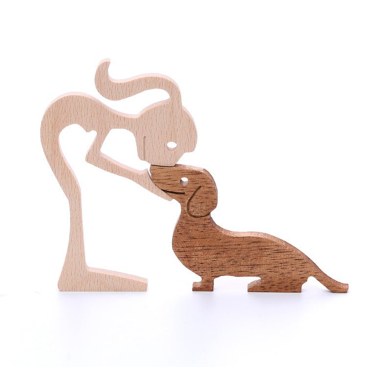 Dachshund Love Wooden Figurine | The Best Dachshund Gifts