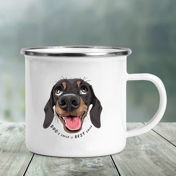 Enamel Dachshund Cup | The Best Dachshund Gifts