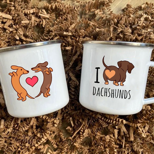 Enamel Dachshund Cup | The Best Dachshund Gifts