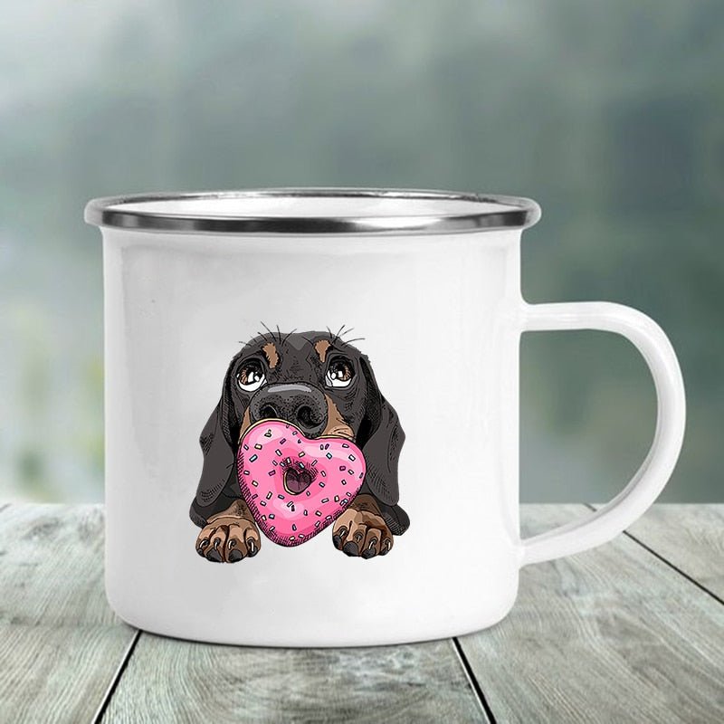 Enamel Dachshund Cup | The Best Dachshund Gifts