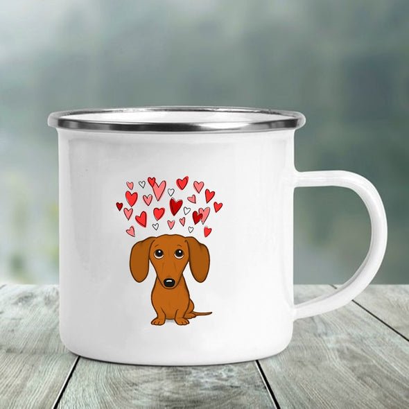 Enamel Dachshund Cup | The Best Dachshund Gifts