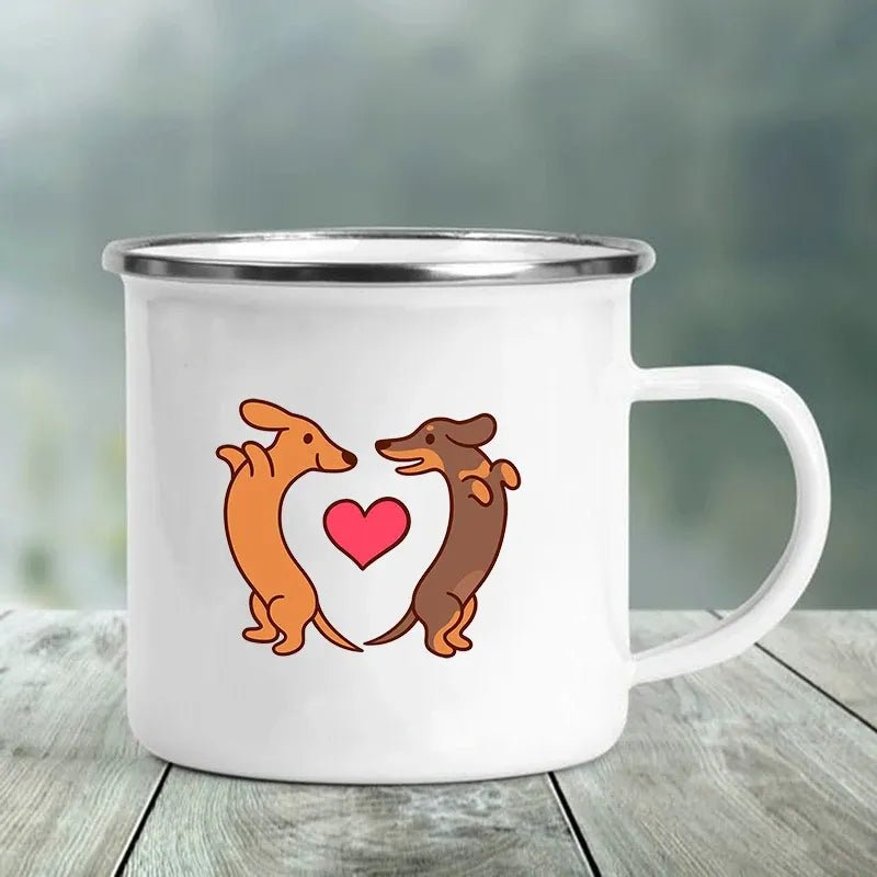 Enamel Dachshund Cup | The Best Dachshund Gifts