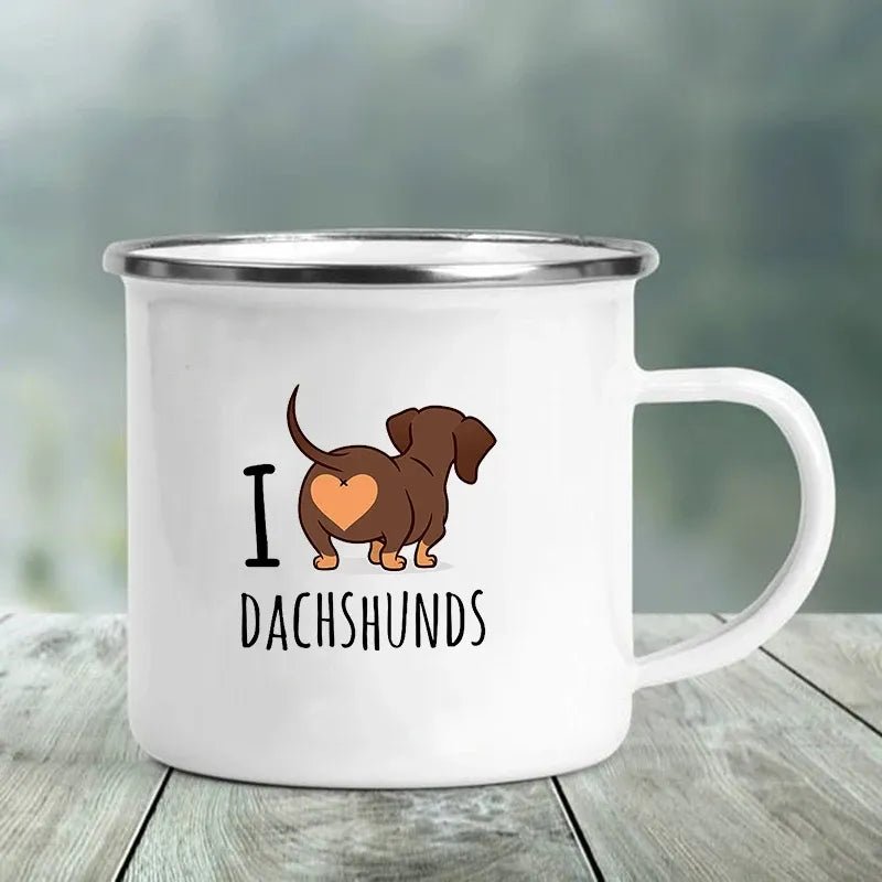 Enamel Dachshund Cup | The Best Dachshund Gifts