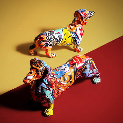 Graffiti Dachshund Figurine | The Best Dachshund Gifts