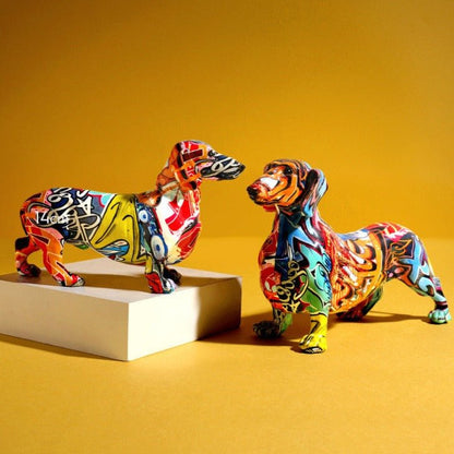 Graffiti Dachshund Figurine | The Best Dachshund Gifts