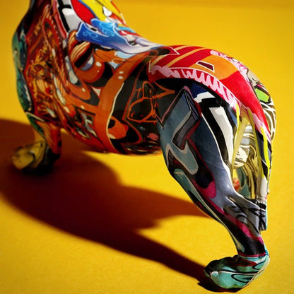 Graffiti Dachshund Figurine | The Best Dachshund Gifts