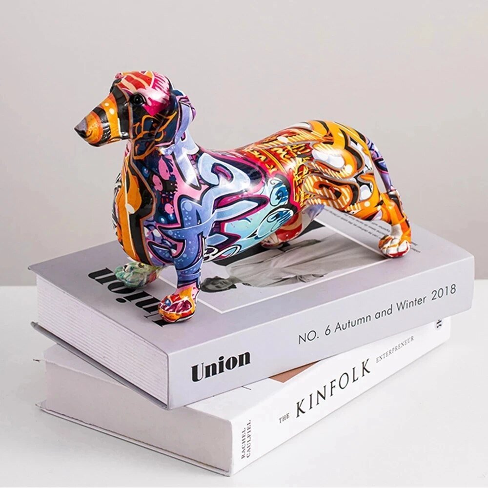 Graffiti Dachshund Figurine | The Best Dachshund Gifts