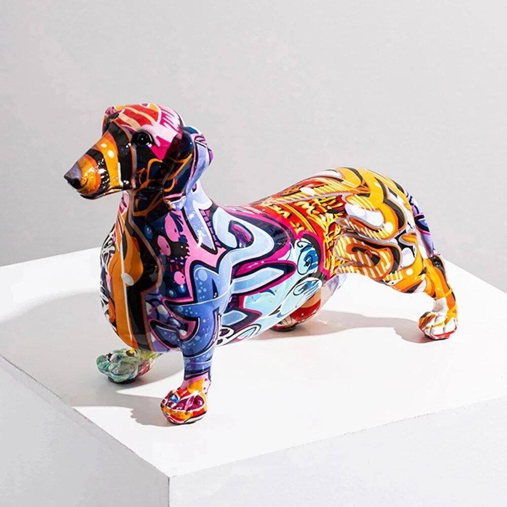 Graffiti Dachshund Figurine | The Best Dachshund Gifts