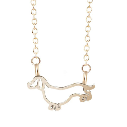 Hollow Zinc Alloy Dachshund Necklace | The Best Dachshund Gifts