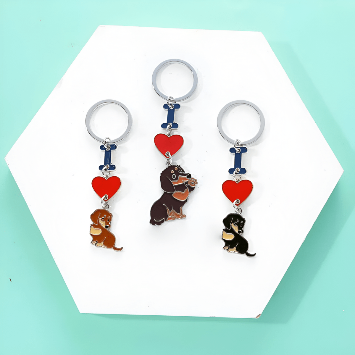 I ♡ Dachshunds Keychain | The Best Dachshund Gifts