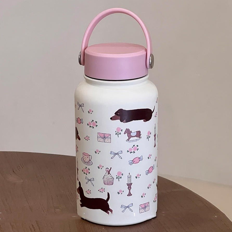 Large Dachshund Thermos Bottle 22fl oz / 650ml | The Best Dachshund Gifts