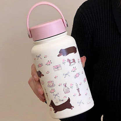 Large Dachshund Thermos Bottle 22fl oz / 650ml | The Best Dachshund Gifts