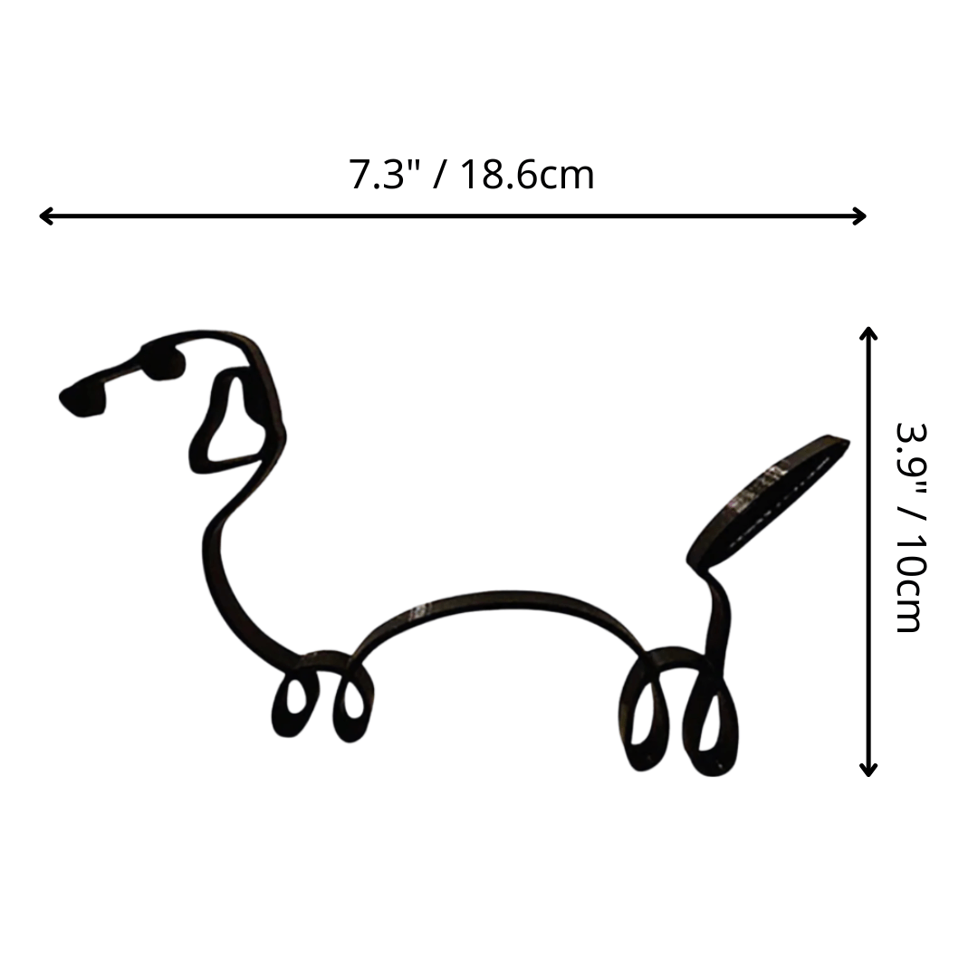 Minimalistic Metal Dachshund Sculpture | The Best Dachshund Gifts