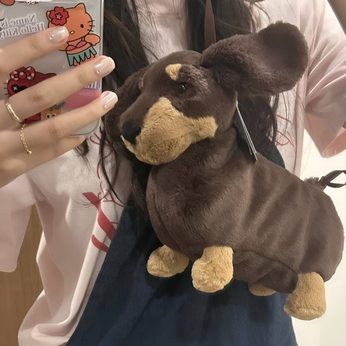 Plush Dachshund Crossbody Bag | The Best Dachshund Gifts