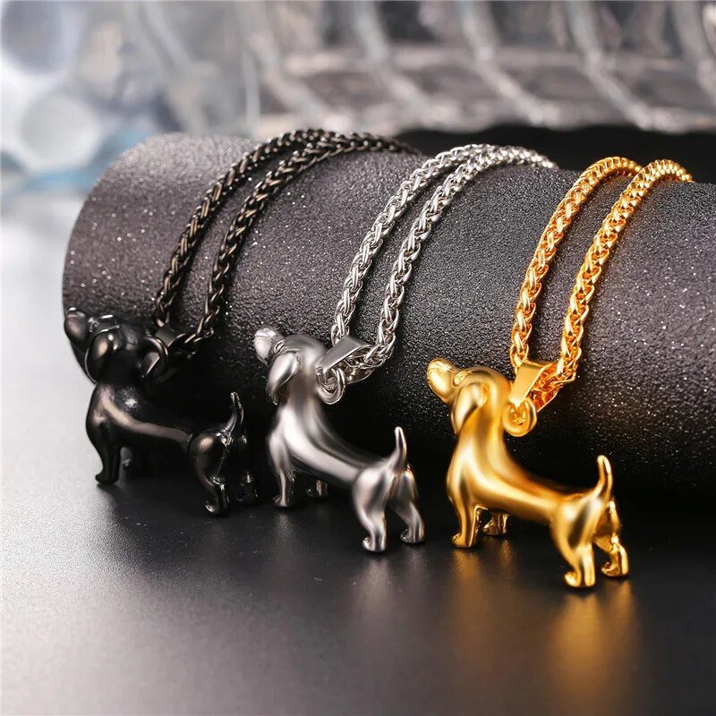 Stainless Steel 3D Dachshund Necklace | The Best Dachshund Gifts