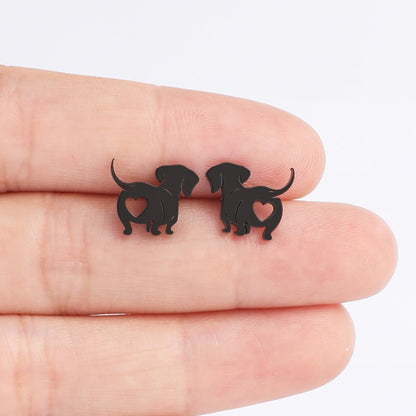 Stainless Steel Dachshund Stud Earrings | The Best Dachshund Gifts