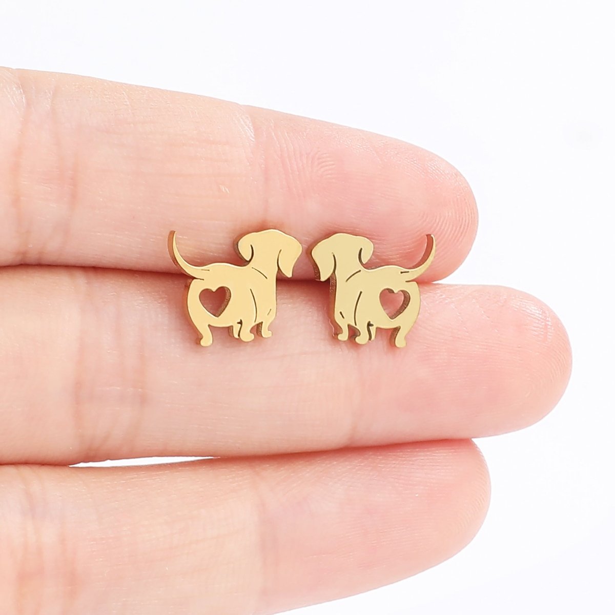 Stainless Steel Dachshund Stud Earrings | The Best Dachshund Gifts